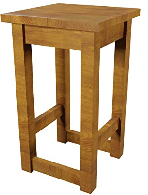 Magnetic Mobel Barhocker Massivholz Sitzhöhe 60 cm Eiche Belastbar 110kg Fußstütze Innen Außen Barstuhl Tresenhocker