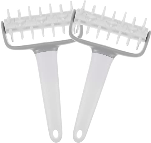BESTonZON DIY Tools DIY Tools DIY Tools 2Pcs Pizza Dough Docker Dough Roller Pizza Roller Spike Pastry Hole Puncher Bread Dough Docker Pastry Roller Pastry Roller Pastry Roller