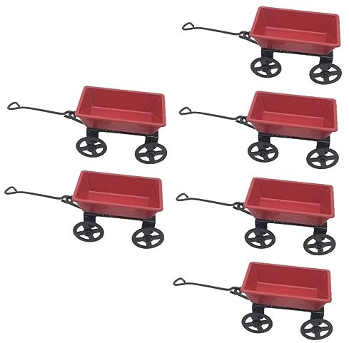Yardwe 3 Sets Miniatur-Wagen-Ornament Eisenwagen Für Heimdekoration 2 Stück * 3