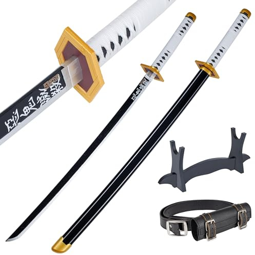57 SPECIAL REPLICAS - Katana Demon Slayer bambù - Katana di Legno Decorativo - Cosplay Anime Demon Slayer Catana - Spada Katana Bambou - Giyu Tomioka - 105 cm