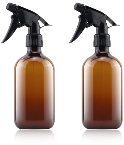 XIZAO 2 Stück Sprühflasche Leer Sprühflaschen Pflanzen Trigger Zerstäuber 500ml Kunststoff Wassersprühflaschen Leersprüher für Garten Reinigung Haus Friseur