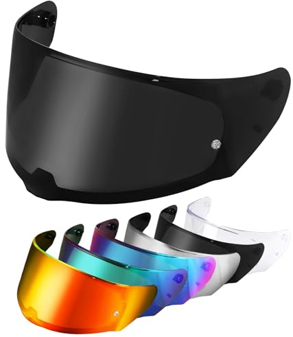 VCOROS Helmvisier für FF328/FF353/FF800 Motorradhelm Visier | Motorrad Windschutz Helm Objektiv Visier Vollgesichts,Motorradhelm Zubehör Ersatz