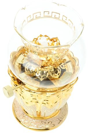ORFOFE Aluminiumlegierung Lotusförmige Kerosinlampe Buddha Buddhismus Handwerk Lotus Öllampe