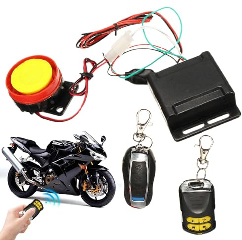 Hitburu de Alarma de Arranque del Motor con Control Remoto, Arranque del Motor con Control Remoto para Motocicleta,Control de Seguridad de Motocicletas | Alarma de Arranque de Motor de Seguridad para