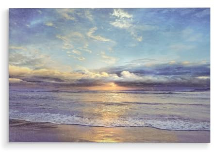 artboxONE Holzbild 30x20 cm Natur Meer- und Himmelstreffen von Künstler Galaxy of Graphics