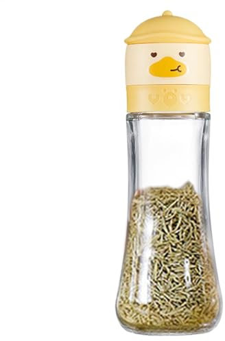 Sea Salt Grinder | Kitchen Manual 180ml/200ml Pepper Sea Salt Yellow Duck Grinder - Kitchen Manual Pepper Sea Salt Grinder with Adjustable Coarseness, for Seasonings, Sea Salt, Coffee Beans