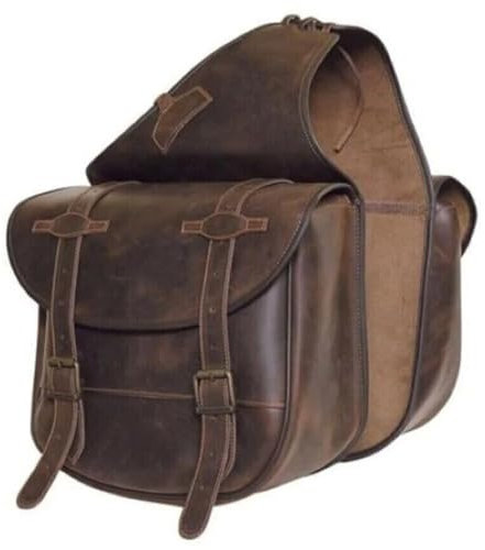 EQUIEMPRESS Western Satteltasche aus Leder für Pferde | Reitspaß, Wanderritt, geeignet für Reiten und Fassrennen | Satteltasche mit verstellbarem Riemen, Größe: 10x10x3 AZ-01