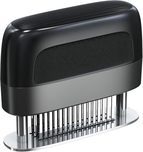 Herramienta ablandadora de carne de acero inoxidable con 48 cuchillas de aguja ultra afiladas, ablandador de carne, pollo, cerdo y cordero, utensilios de cocina para todas las carnes, barbacoa (A1)