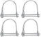 SMLOPLOM Lot de 4 goupilles de verrouillage M8 x 70 mm, goupilles pliantes en acier au carbone, boulons de sécurité pour remorque, argent