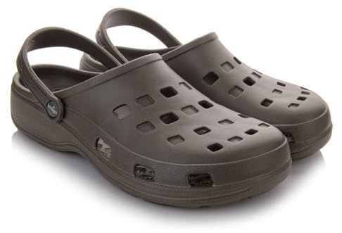 LEMIGO Lätta trädgårdstofflor för kvinnor och män, Eva Clogs, trädgårdsskor, sandaletter, sommar, G. 36–47 EU, lemigoose, Olivgrön, 46 EU