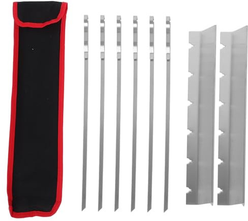 Brochettes de Barbecue en Acier Inoxydable Réutilisables pour Kebab