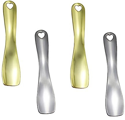 Beaupretty 4pièces Cuillère à Crème Pour Visage Cuillère à Crème Pours Yeux Outil De Maquillage De Zinc Facile à Nettoyer Ranger