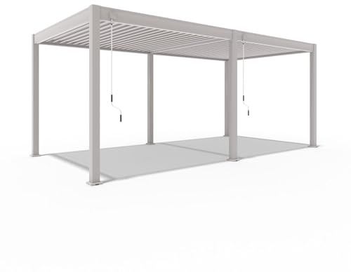 Weide Deluxe Pergola Alu-Lamellendach freistehend ohne Hitzestau