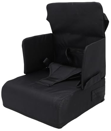 Asixxsix Asiento de Refuerzo para Niños para la Mesa de Comedor, 11.8x12.2x16.9 Pulgadas Silla de Viaje Portátil con Correas Ajustables y Silla de Alimentación Lavable de Base sin