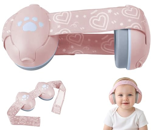 GUKOY Casque Anti Bruit pour Bebe, Protection Auditive, Amélioration du Sommeil Avion Bandeaux Antidérapants Nourrisson, Certifiée CE, Enfant jusqu'à 36 Mois