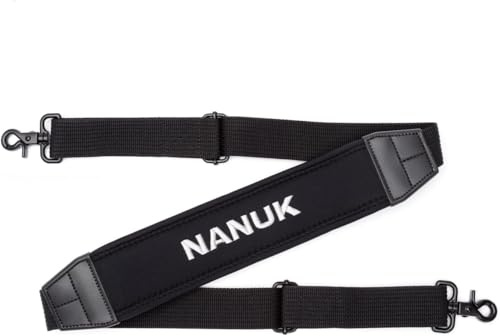 NANUK Adjustable Shoulder Strap, 57.5 – Heavy-Duty, Padded with Non-Slip AirCell Cushioning – Black