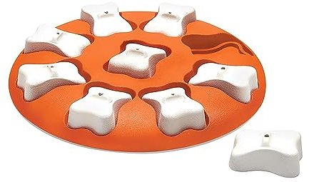 Nina Ottosson av Outward Hound Dog Smart - Hundleksak - aktiverande pusselspel - godisgömma - orange