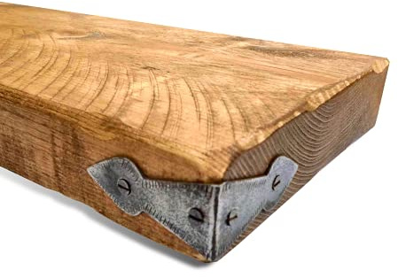 Ben Simpson Furniture Rustic Floating Shelves with Arrowhead Corners | 15 x 5 x 100 cm | Walnut