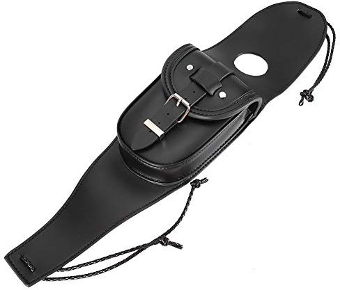 Aramox Motorrad Werkzeugtasche,Universal Motorrad Tank Tasche Motorrad schwarz PU Leder Tankdeckel Abdeckung mit Beutel