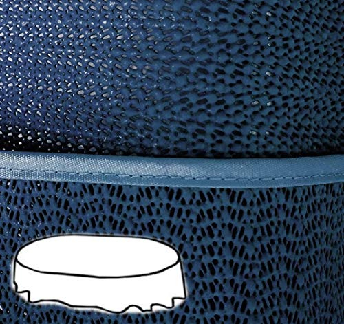 Generisch Gartendecke oval 160x220 cm Tischdecke mit Saum abwaschbar Gartentischdecke Balkon Terrasse wetterfest (Blau)