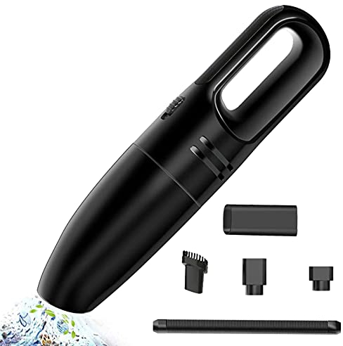 WMLBK 120W 6000Pa Hand Held Car Vacuum Cleaner - Mini Car Wired Vacuum Cleaner - Powerful Suction Hand Held Vacuum Cleaner For Car,Home,Stair,Carpet (Black)