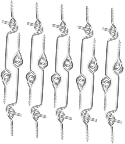 DOITOOL 20sets Gancio Per Porta e Finestra Acciaio Carbonio Da Chiusura Per Porta Scorrevole Facile Da Installare Resistente e Pratico Per Uffici e Domestici