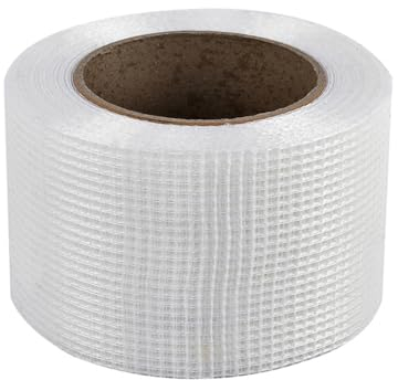 Funnytek Gewebeband Glasfaser Selbstklebend, 10CM* 90MGenerisches Nahtabdeckband, Gipskarton Fugenband, Fugenband für Risse und Löcher; Armierungsgewebe, Bewehrungsband für Trockenbau Fugen Weiß