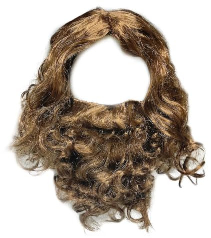 EUPSIIU Herrenperücke Perücke Bart Cosplay Perücke Retro Lang Braun Perücke Herren Damen Hippie Halloween Kostüm Magier Zauberer Perücken für Männer Fasching Mottoparty Karneval Perücken(Braun)