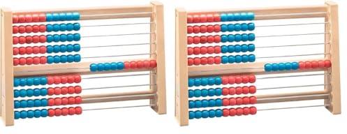 WISSNER® aktiv Lernen- Rechenrahmen rot/blau - RE-Wood® (Packung mit 2)