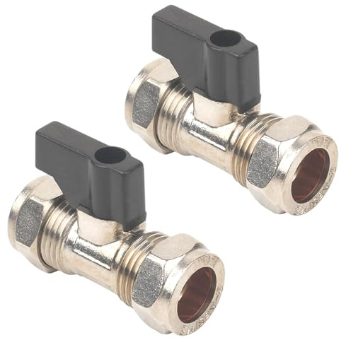 Duraplast UK 2 x 15MM Isolation valves with Handle WRAS Approved