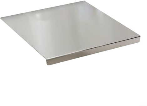 FUBESK Polished Stainless Steel Cutting Board With Lip,40x30cm Heavy Duty Chopping Board Worktop Protector,Stainless Steel Chopping Board for Vegetables, Dough, Pastry, Fruits, Meat(1 pc)