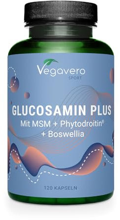 Vegavero Vegan Glucosamine Plus | with Chondroitin, MSM and Boswellia Serrata | NO Additives, Lab-Tested | Natural Joint Pain Relief | 120 Capsules