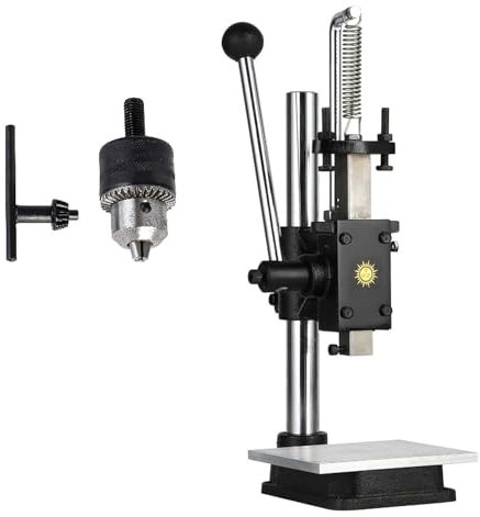 Arbor Press - Perforatrice multifunzione per goffratura, pressa idraulica manuale per pelle, plastica, legno, alluminio, mandrino e quadrante inclusi
