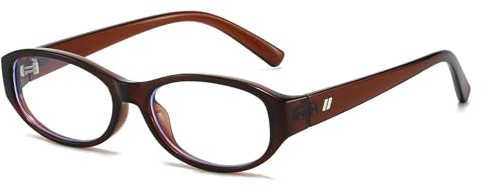 LJCZKA Ovale Blaulichtfilter Brille Damen Herren, Kleine Katzenauge Computerbrille Ohne Stärke Cateye Brille Anti-Müdigkeit für Handy, PC und TV