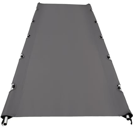 MINRS Campingbett Klappbar, Campingliege bis 150 kg Feldbett mit Tragetasche Klappbett Gästebett faltbar Garten Camping Angeln Festival Reise für Zelt, Outdoor, Reisen, Garten, Büro, Grau