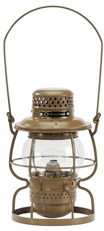 Thous Winds Petroleum Sturmlampe, Camping Laterne Petroleum, Eisenbahn Kerosin Laterne mit Tragegriff, Winddicht für Outdoor, Camping, Wandern, Terrasse, Picknick - Khaki