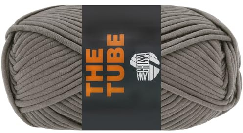 LANA GROSSA The Tube | Weiches & gefüllte, ideal geeignet für Home- Accessoires und Taschen | Handstrickgarn aus 60% Baumwolle & 40% Nylon | 200g Wolle zum Stricken & Häkeln | 114m Garn FB 32