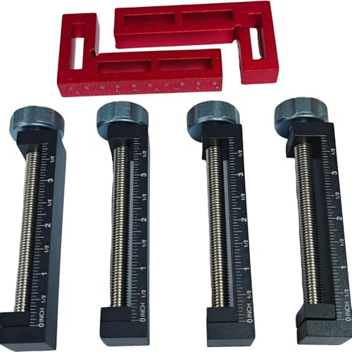 TAIZhiChen Lot de 2 Serre-joints D'angle En Aluminium, Pinces G, Pinces D'angle à 90 Degrés, Outil de Serrage pour Le Montage, Le Travail Du Bois pour Le, 6 Morceaux