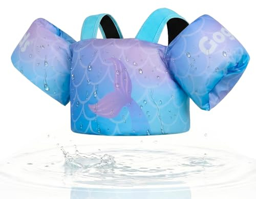 Gogokids simvinge simväst för spädbarn – bekvämt simhjälpmedel med armband för barn från 1–6 år, 11–30 kg, simträningsjacka med säkerhetsspänne och ärmar