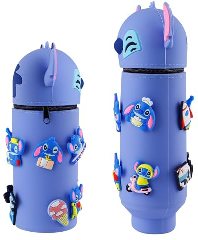 Dowdiles Federmäppchen aus Weichem Silikon Cartoon Stand Up Federmäppchen,Tier Stifthalter,Niedliche Schulbedarf,Stifte Mäppchen,Stifthalter Bleistifttasche