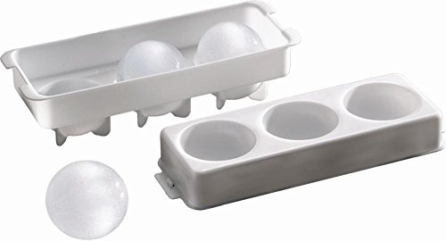 APS 12990di ghiaccio sfera-Scavino 23,5x 8,5cm, altezza: 6,5cm, Polipropilene, Bianco, 2pz,, Per 3sfera di ghiaccio da 100ml