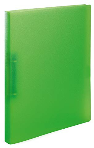 HERMA Ring Binder Translucent in Light Green, A4, 25 mm Spine, Slim 2-Ring Binder Made of Plastic