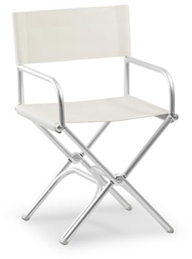 FORMA MARINE Boat Chair White Vinyl Padded Deck Folding High-End Aluminum Furniture ASTRON A6000VW