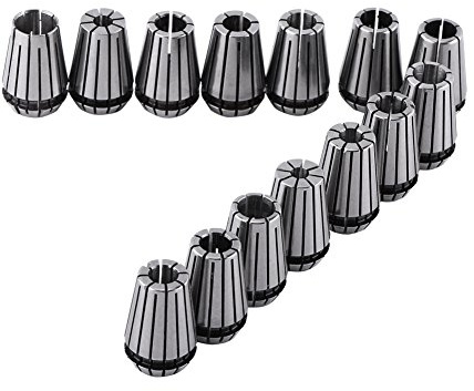 14pcs ER20 Set Pinze Di Serraggio, Accessori per frese verticali Pinze di serraggio per macchina per incidere e tornio per fresatura CNC, 1/16~ 1/2