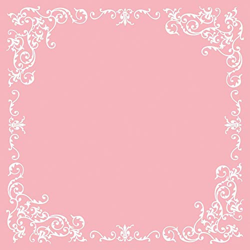 Tischdecken aus Airlaid | Mitteldecken 80 x 80 cm | Mank Einmal-Tischdecke für Gastronomie und Feiern | 20 Stück | Pomp (Rosa-Weiß)