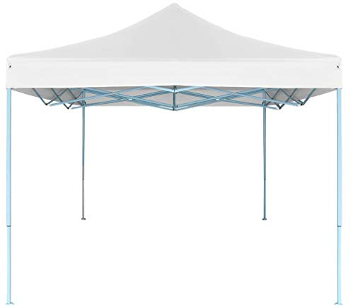 Festnight Gazebo Richiudibile Telescopico 3x4m Gazebo da Giardino Impermeabile Pieghevole Protezione UV Tendone Giardino Bianco