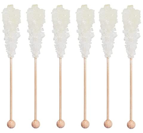 Civilized Coffee Premium Sugar Sticks – Rock Candy Swizzle Stirrers for Coffee, Tea & Cocktails, Individually Wrapped (25 Count)