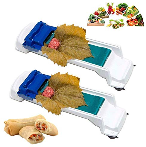 Rullo Di Foglie d'Uva 2 Pcs Rullo Foglia Di Vite Foglia d'Uva Rotolamento Rotolo Carne Vegetale Kit Da Cucina Fai Da Te Per Principianti Bambini Macchina Per Arrotolare Foglie Di Cavolo Ripiene d'Uva