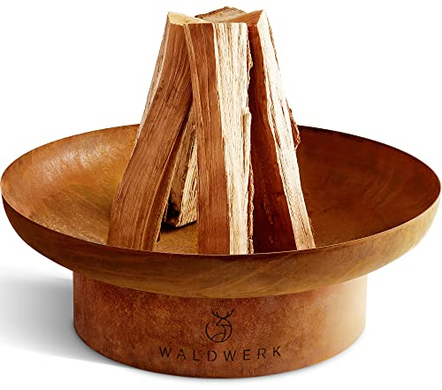 WALDWERK Design Braciere da Giardino - Braciere da Esterno - Ciotola del Fuoco in acciaio spesso 2 mm (55cm)