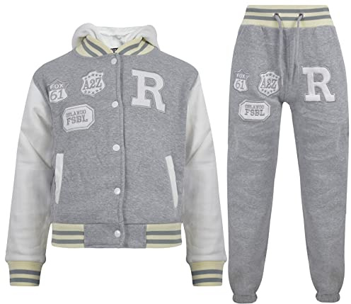 A2Z 4 Kids Unisexe Enfants Filles Garçons Encapuchonné Baseball Survêtement Sweat À Capuche Bottom Set Joggers Âge 2-13 Ans